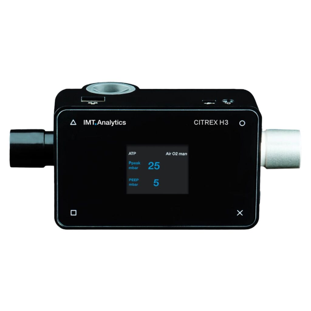 CITREX H3, analizador portátil de flujo, presión y volumen para pruebas y calibración de ventiladores, CPAP, BiPAP y máquinas de anestesia en Colombia