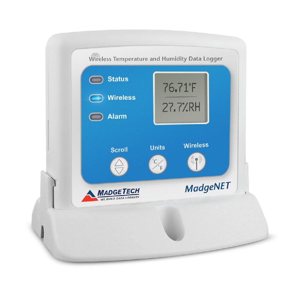 Datalogger RFTemp2000A MadgeTech, registrador inalámbrico de temperatura para neveras, incubadoras y cámaras climáticas en Colombia