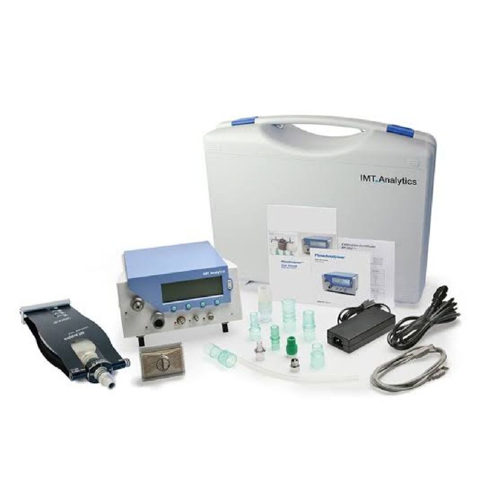 FlowAnalyser PF-302 LOW Test Set, kit completo de ventilación con maletín, SmartLung y accesorios para calibración de ventiladores neonatales y pediátricos en Colombia