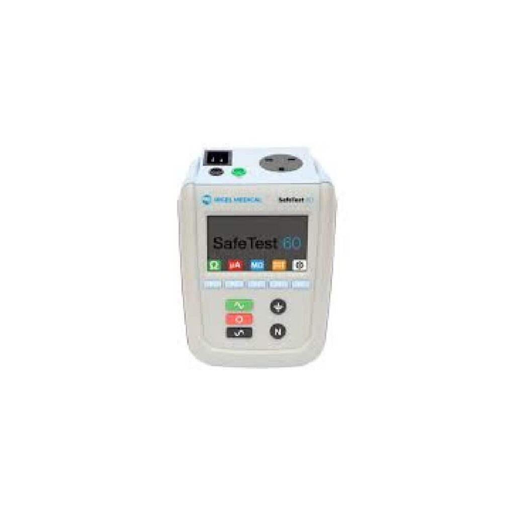 SafeTest 60+, analizador avanzado de seguridad eléctrica Rigel con pruebas automáticas para equipos electromédicos según IEC 60601 y 62353 en Colombia