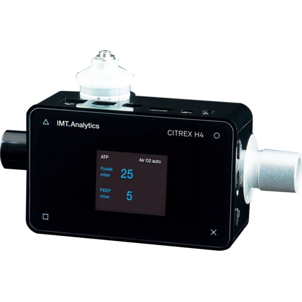 CITREX H4, analizador portátil de flujo y presión de gas para pruebas de ventiladores mecánicos y equipos de anestesia, imt analitycs