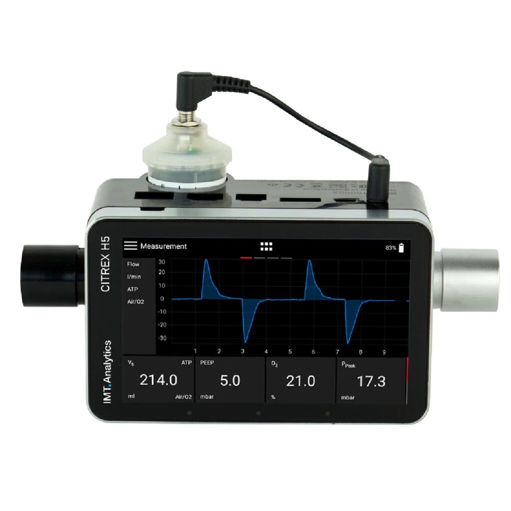 CITREX H5, analizador portátil de flujo y presión de gas para pruebas de ventiladores y equipos de anestesia, IMT Analytics