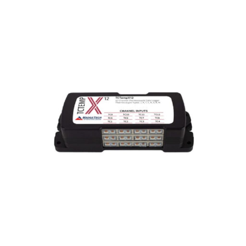 Datalogger RTDTempX12 MadgeTech, registrador de temperatura de 12 canales RTD para calificación térmica y estudios de distribución de temperatura en Colombia