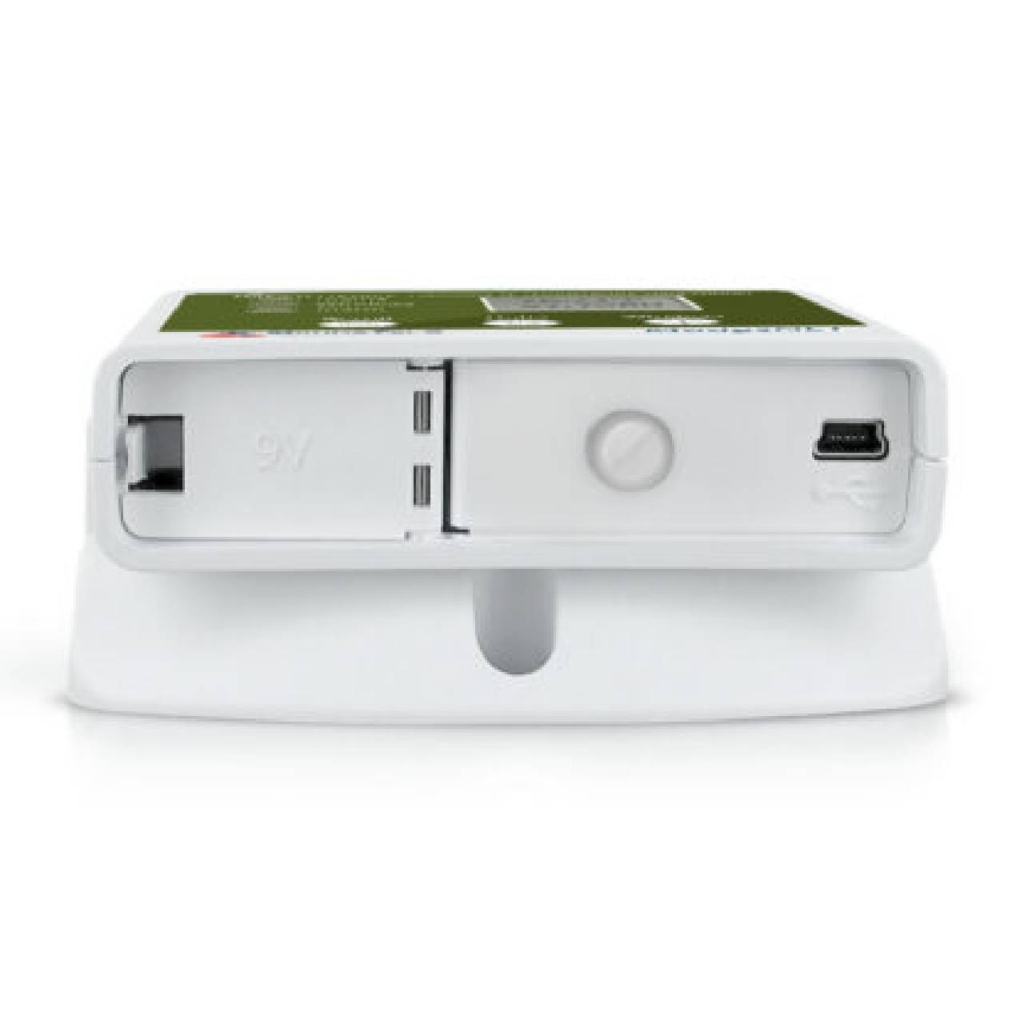 Registrador inalámbrico de presión, humedad y temperatura MadgeTech RFPRHTemp2000A con pantalla LCD mostrando 20,94 °C, 30,4 %HR y 1006,50 mbar